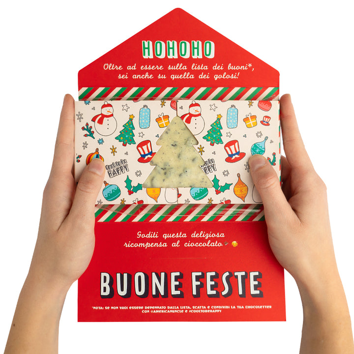 ChocoLetter Cookies & Cream, tablette de chocolat blanc artisanal avec morceaux de biscuit de 100g 