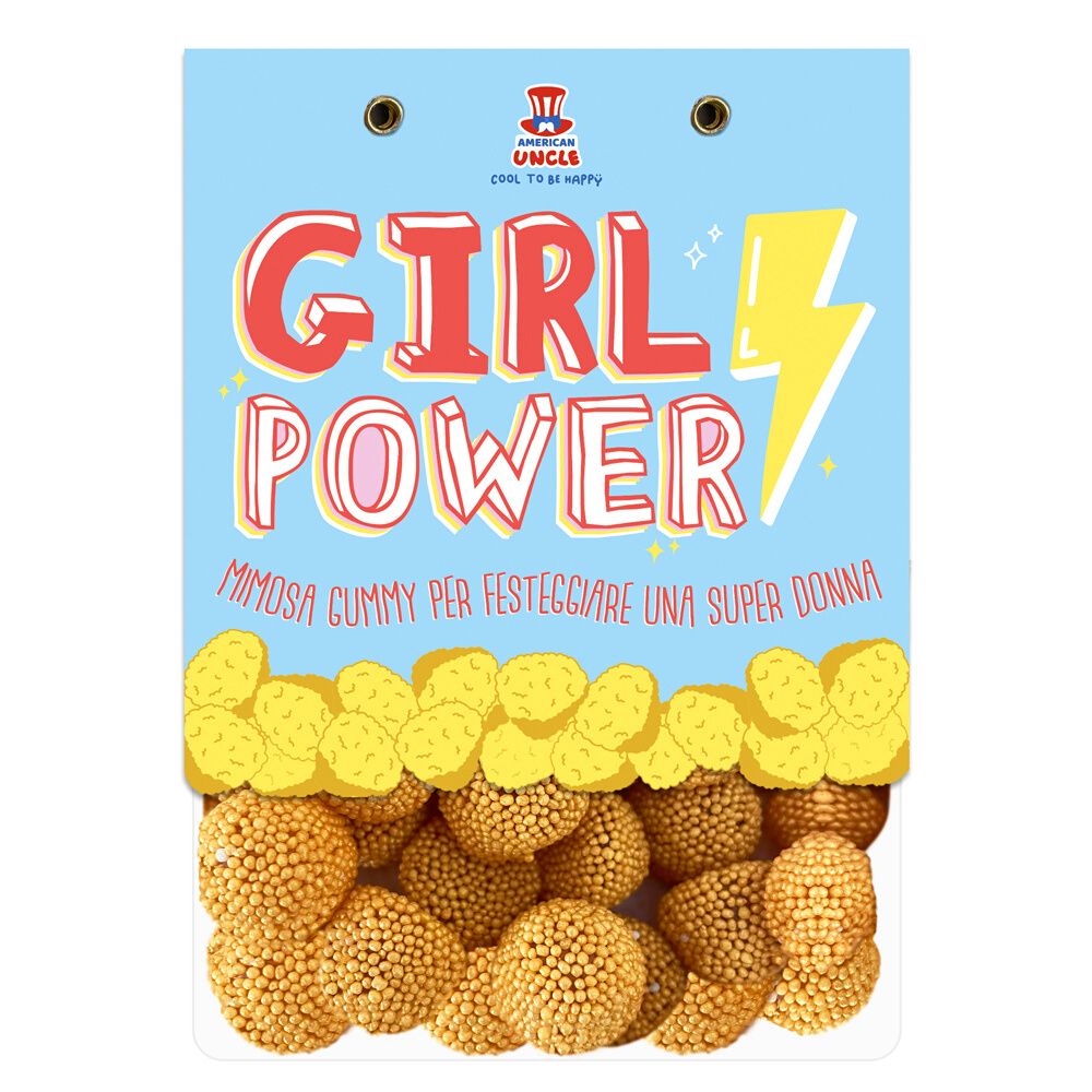 Mimosa Gummy, sachet de bonbons gélifiés pour une super femme de 80 g 
